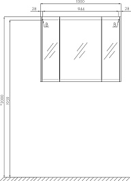 Акватон Зеркальный шкаф Нортон 100 белый – фотография-5